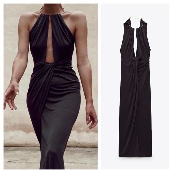 Zara Dresses & Skirts - ZARA LONG HALTER DRESS LIMITED EDITION